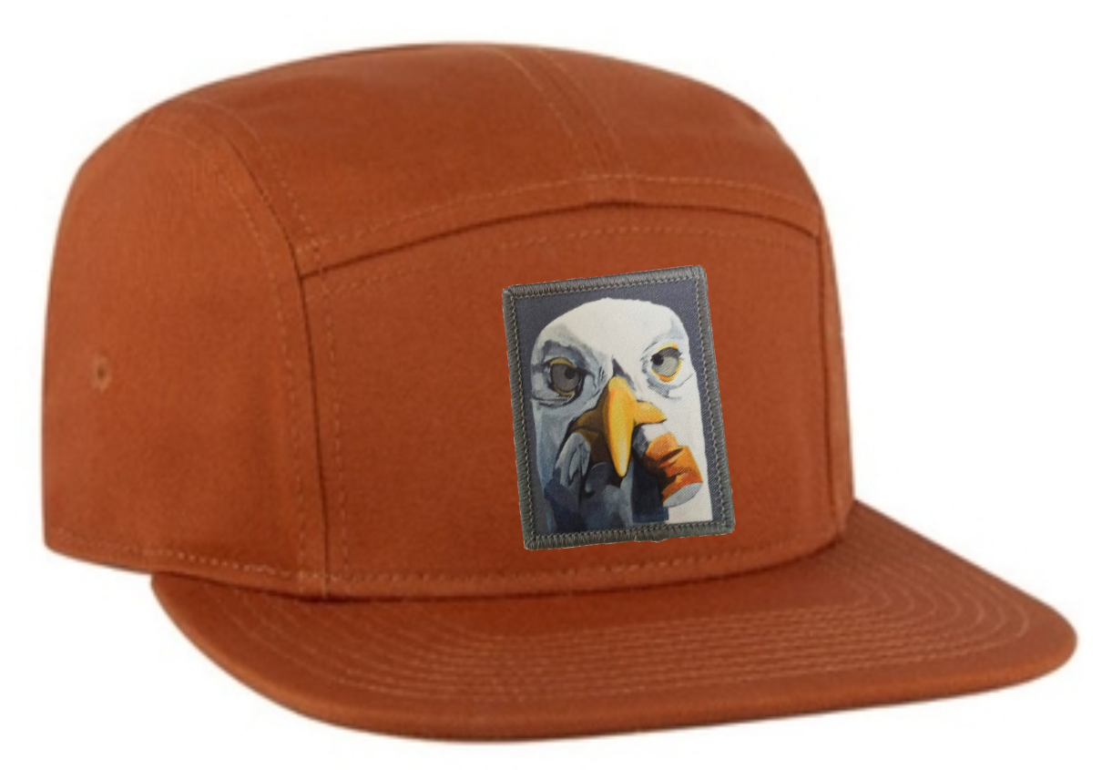 Orange Camper Hat Hats FlynHats Seagull with Cig  