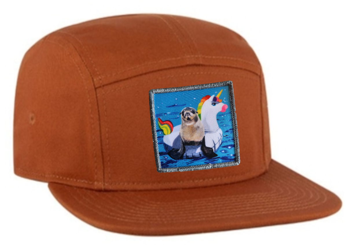 Orange Camper Hat Hats FlynHats Unicorn Drifter  