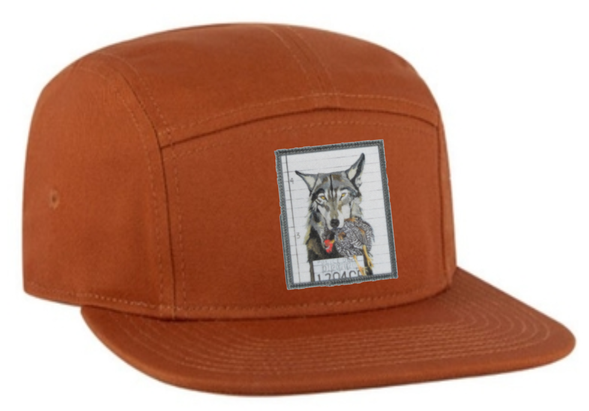 Orange Camper Hat Hats FlynHats The Usual Suspects: Wolf  