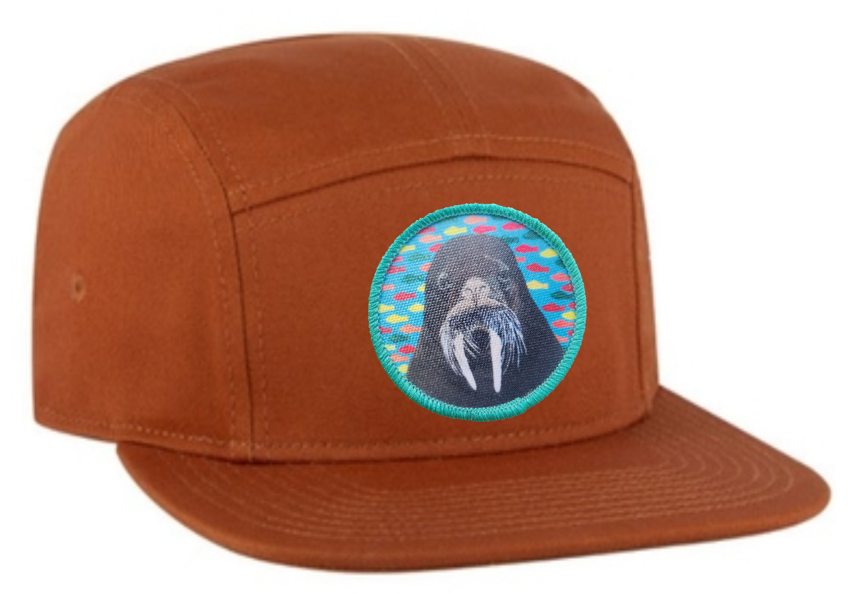 Orange Camper Hat Hats FlynHats Walrus Dreams  