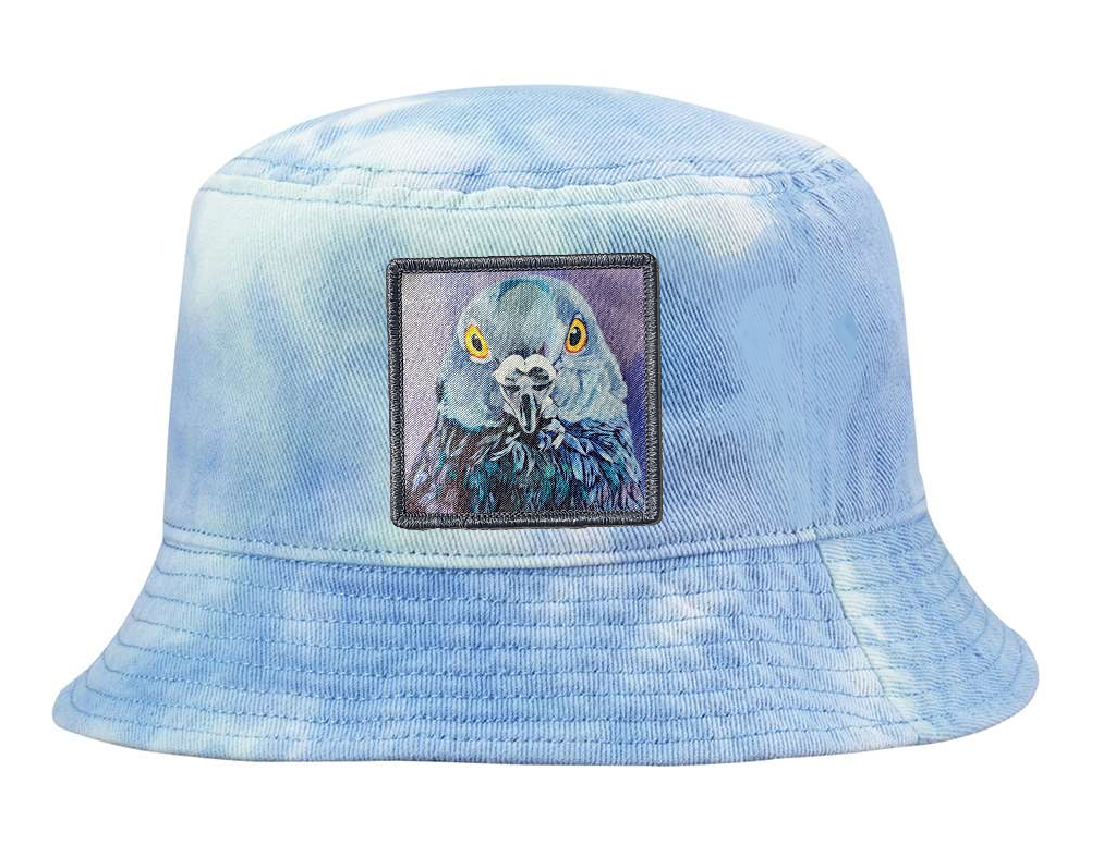Tie Dyed Bucket- Blue Hats Flyn Costello Pigeon  