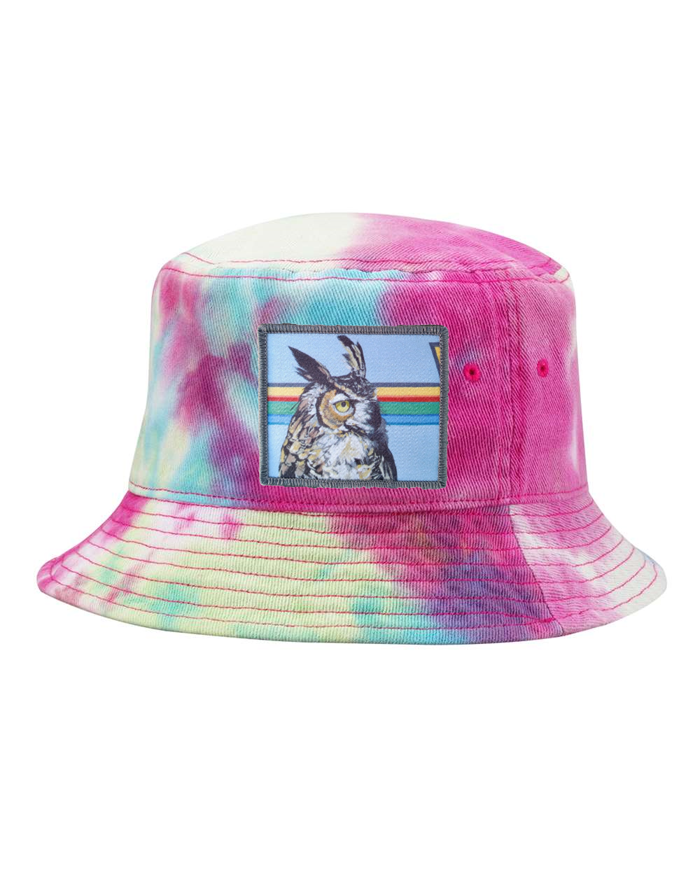 Red Gaia Owl Bucket Hat - Raspberry Mist
