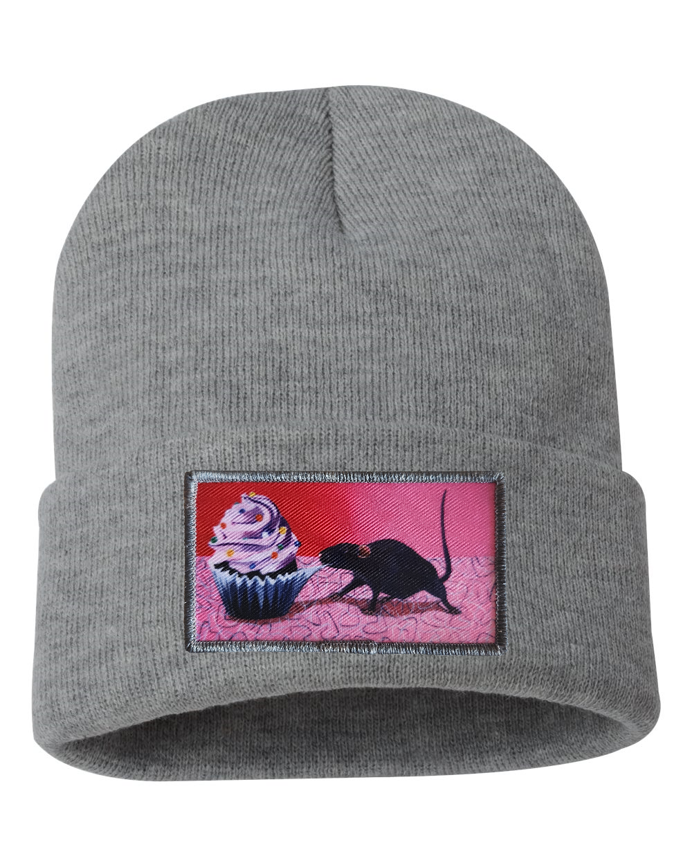 Rats Got My Cake Beanie Hats FlynHats Grey  