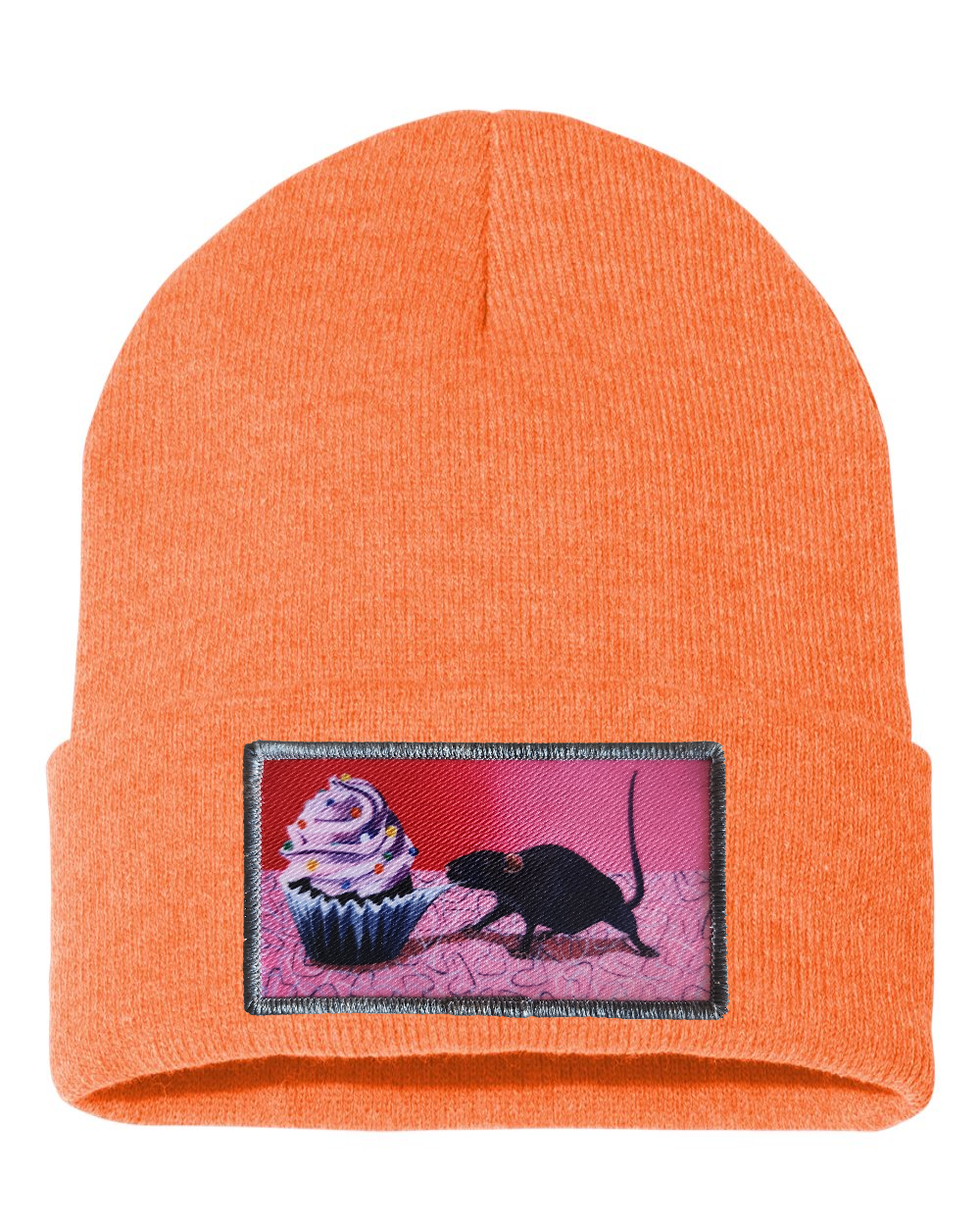 Rats Got My Cake Beanie Hats FlynHats Heather Orange  