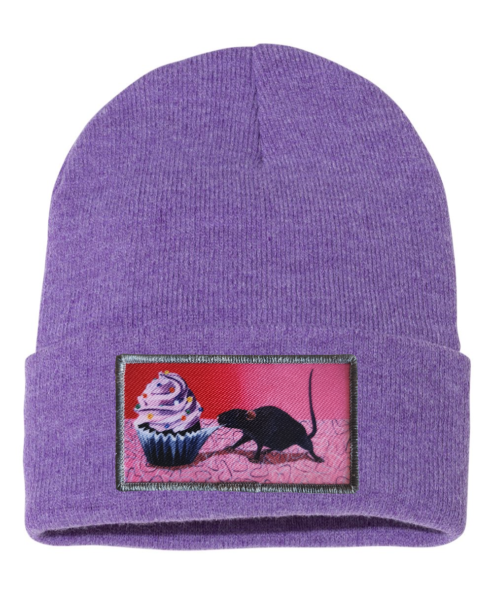 Rats Got My Cake Beanie Hats FlynHats Heather Purple  