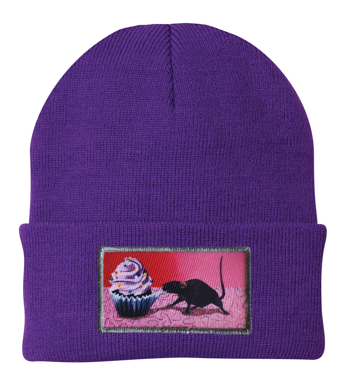 Rats Got My Cake Beanie Hats FlynHats Purple  