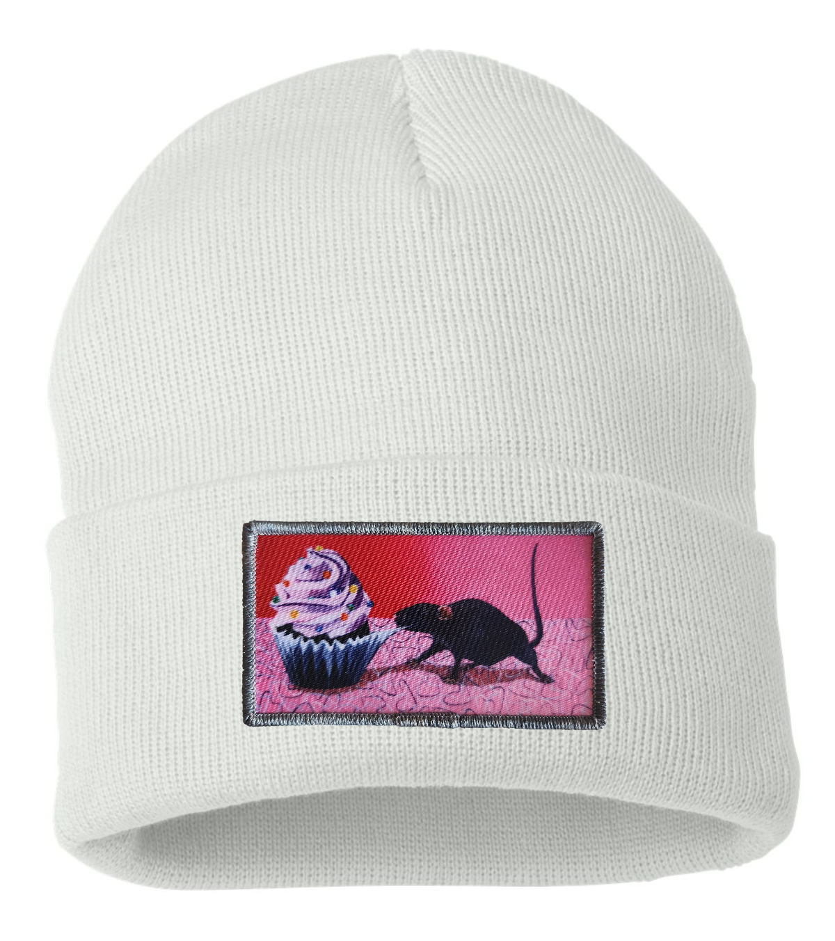 Rats Got My Cake Beanie Hats FlynHats White  