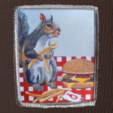 Squirrel Burger Beanie Hats Flyn_Costello_Art