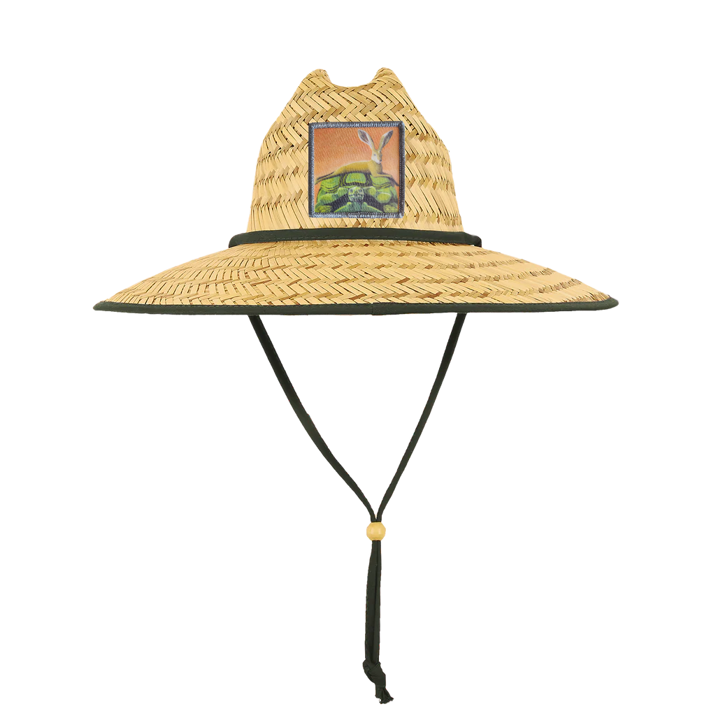 The Tortoise by a Hare Straw Lifeguard Hat - Natural