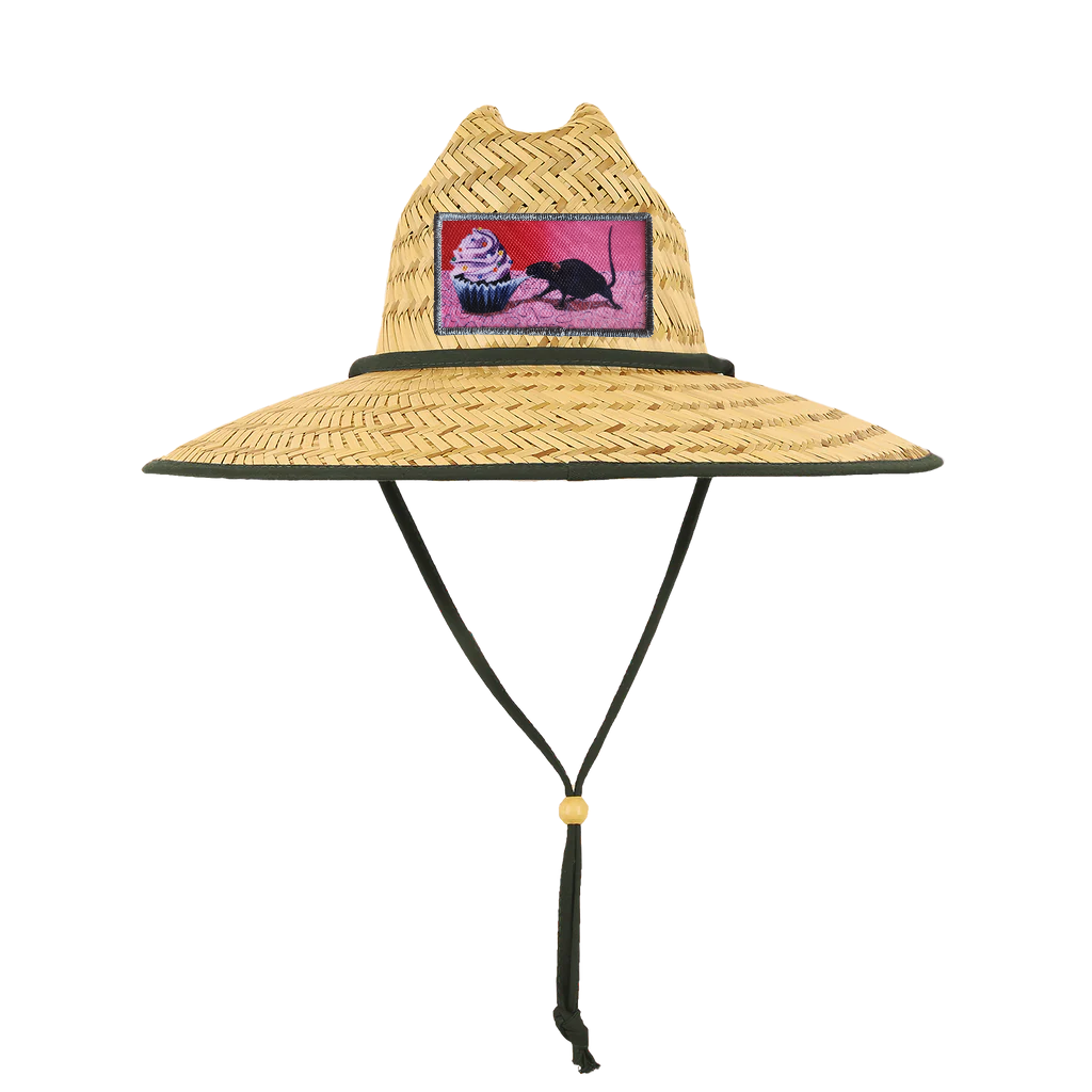 Rats Got My Cake! Straw Lifeguard Hat - Natural