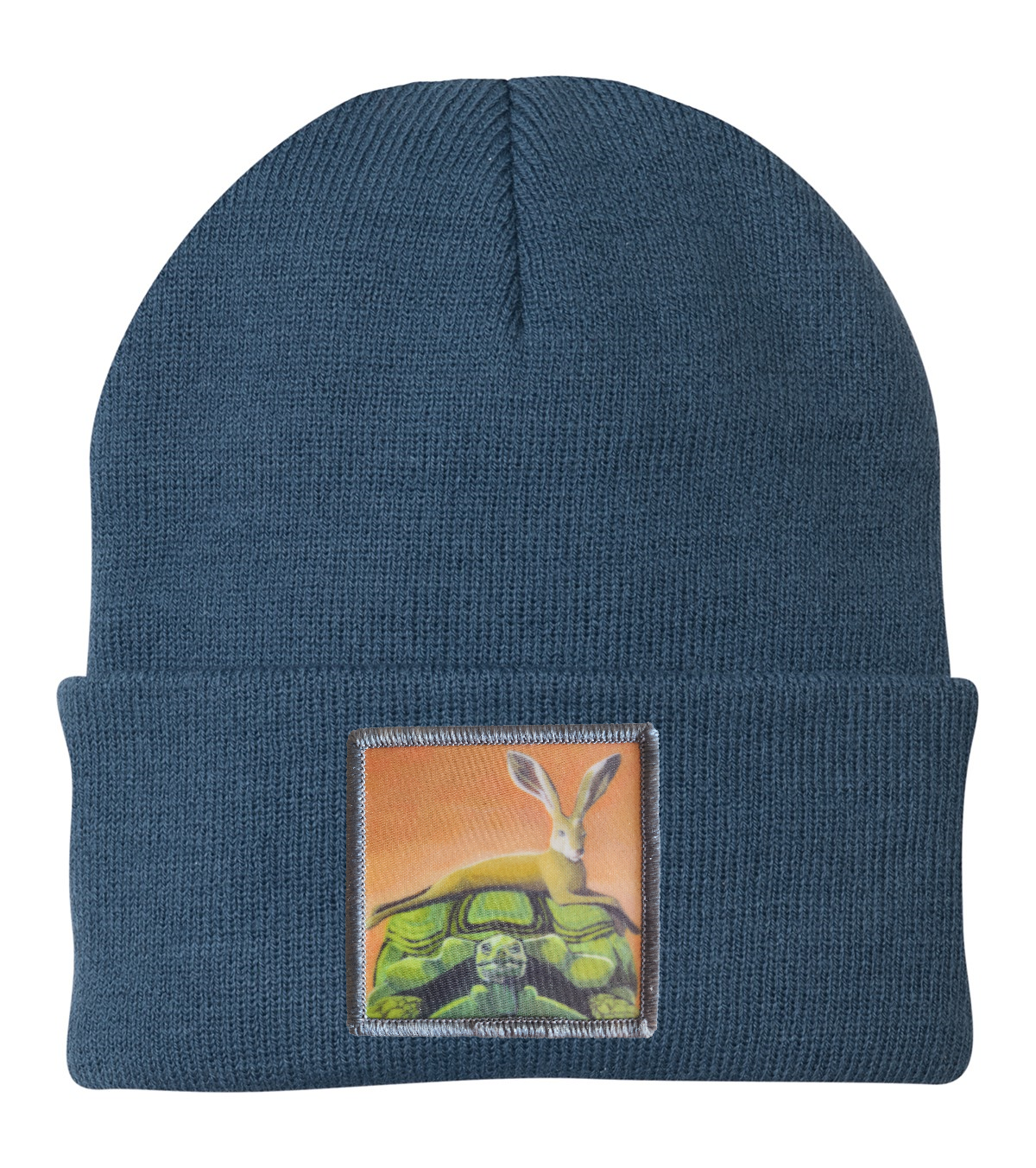 The Tortoise By a Hare Beanie Hats FlynHats Dusty Blue  