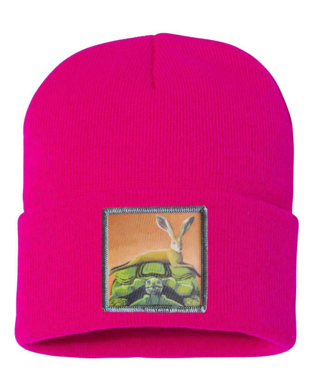 The Tortoise By a Hare Beanie Hats FlynHats Neon Fuchsia  