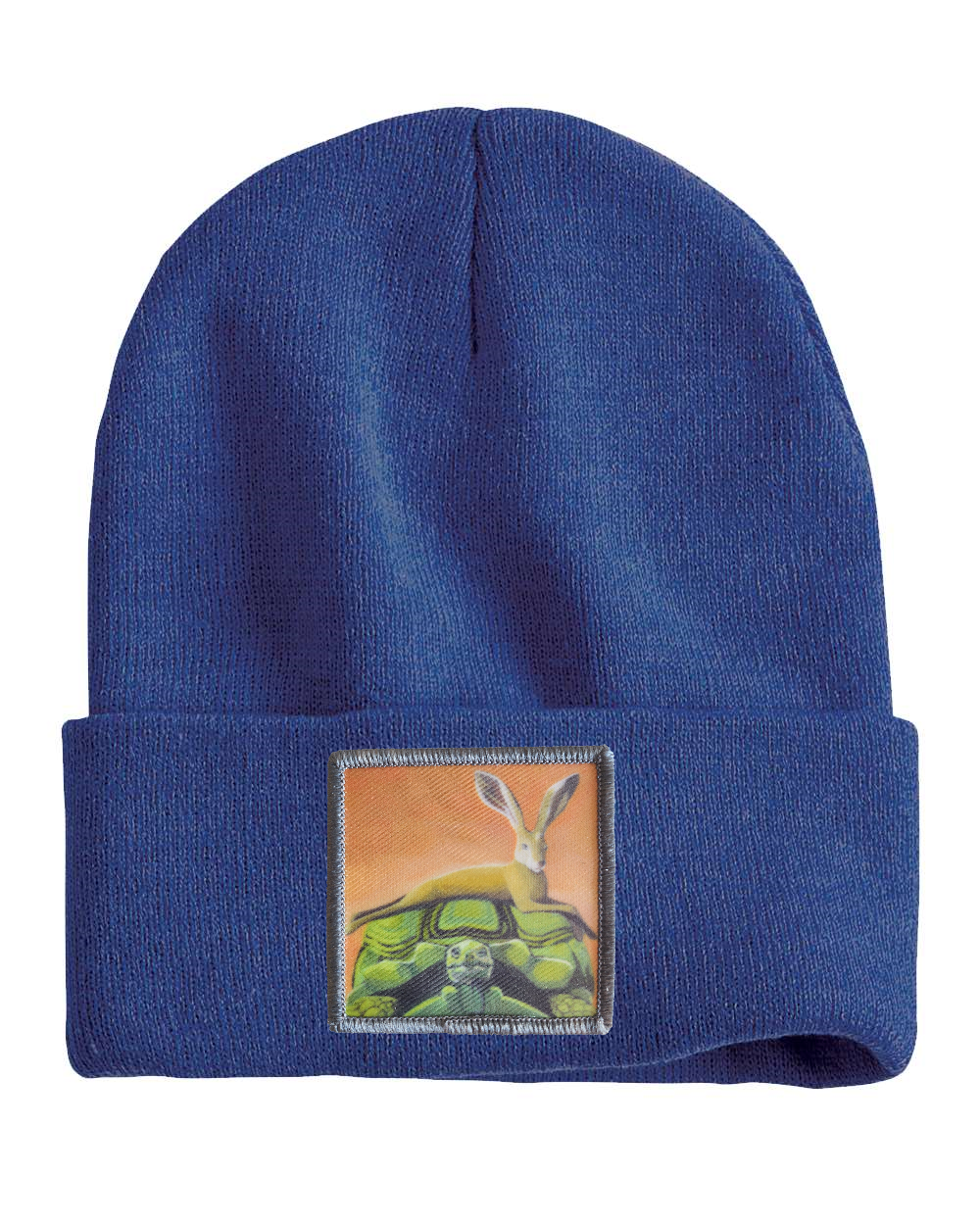 The Tortoise By a Hare Beanie Hats FlynHats Heather Blue  