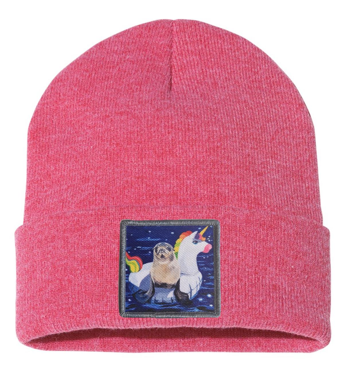 Unicorn Drifter Seal Beanie Hats Flyn Costello Heather Red  