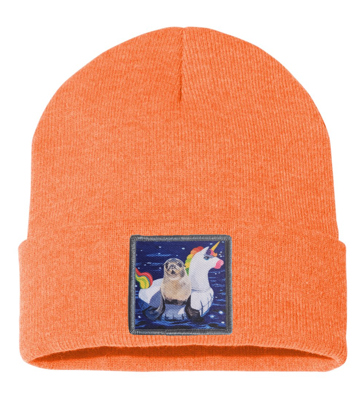 Unicorn Drifter Seal Beanie Hats Flyn Costello Heather Orange  