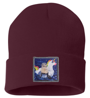Unicorn Drifter Seal Beanie Hats Flyn Costello Maroon  