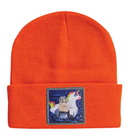 Unicorn Drifter Seal Beanie Hats Flyn Costello Neon Orange  