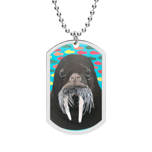 Walrus Dreams Stainless Steel Dog Tag FLYNhats