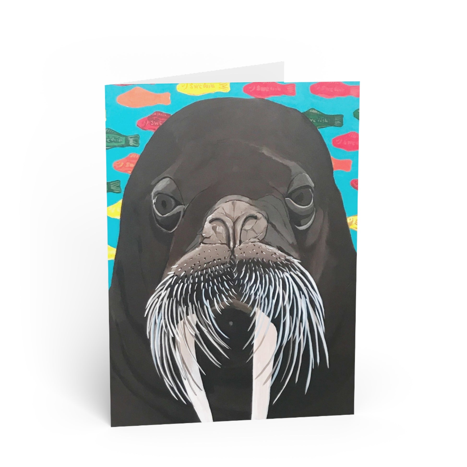Walrus Dreamin' Greeting Card Flyn_Costello_Art