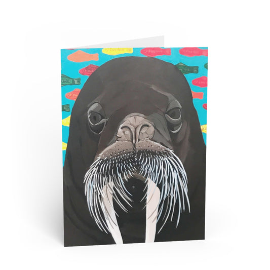 Walrus Dreamin' Greeting Card Flyn_Costello_Art