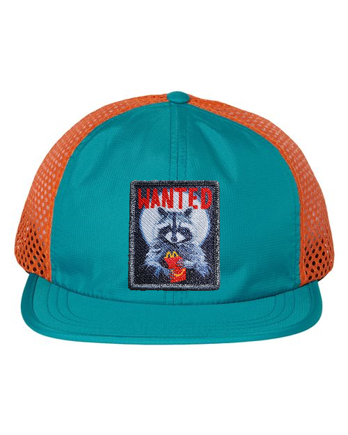 Wide Set Mesh Cap Orange/ Teal Hats FlynHats WANTED  