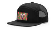 Black Seven Panel Hats Flyn Costello Can Crusher  