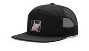 Black Seven Panel Hats Flyn Costello Piggie  