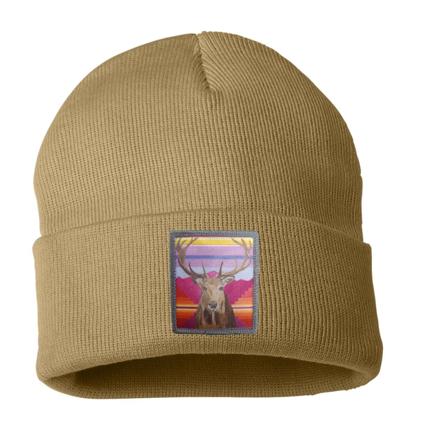 Elk Beanie Hats Flyn Costello Camel  