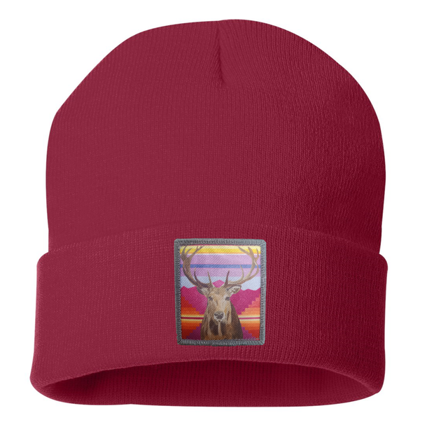 Elk Beanie Hats Flyn Costello Cardinal Red  
