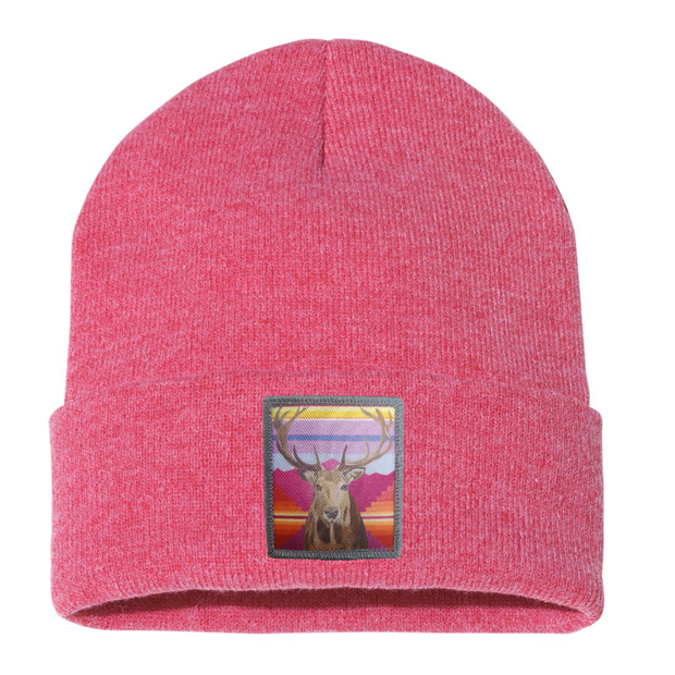 Elk Beanie Hats Flyn Costello Heather Red  