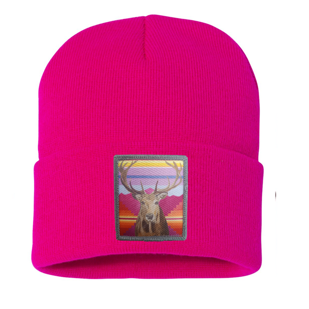 Elk Beanie Hats Flyn Costello Neon Fuchsia  