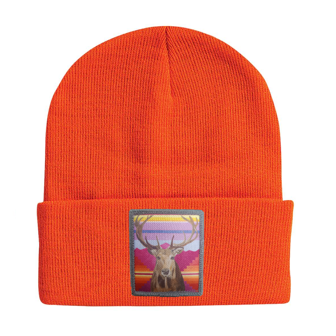 Elk Beanie Hats Flyn Costello Neon Orange  