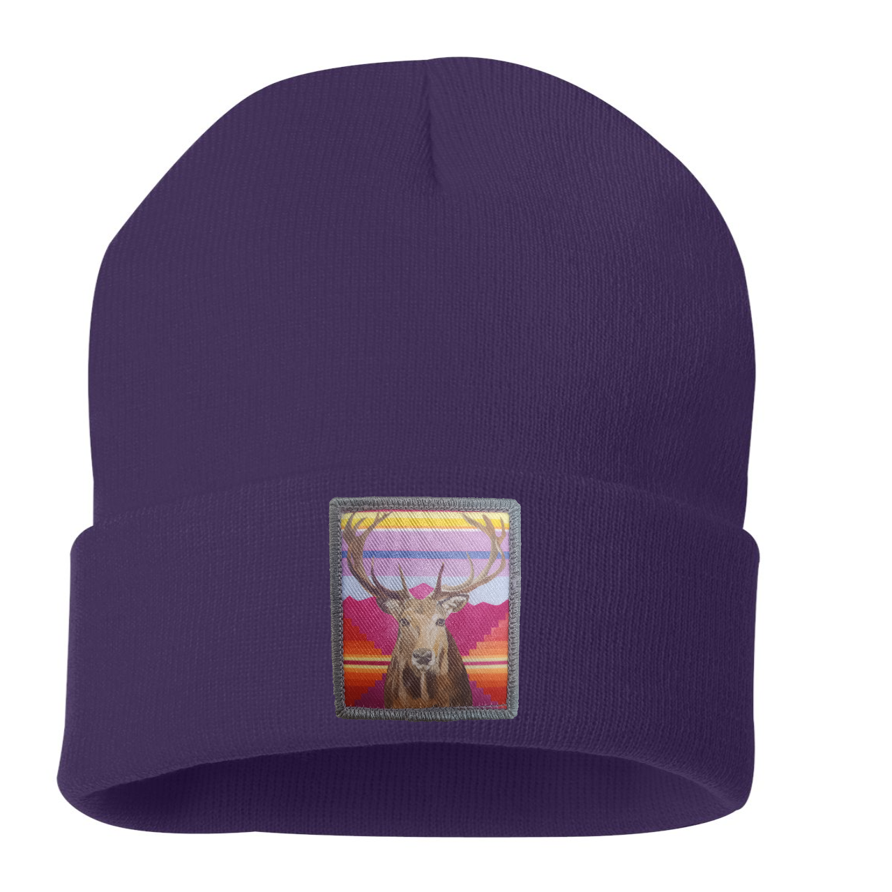 Elk Beanie Hats Flyn Costello Purple  