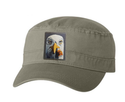 Olive Fidel Cap Hats FlynHats Seagull with Cig  