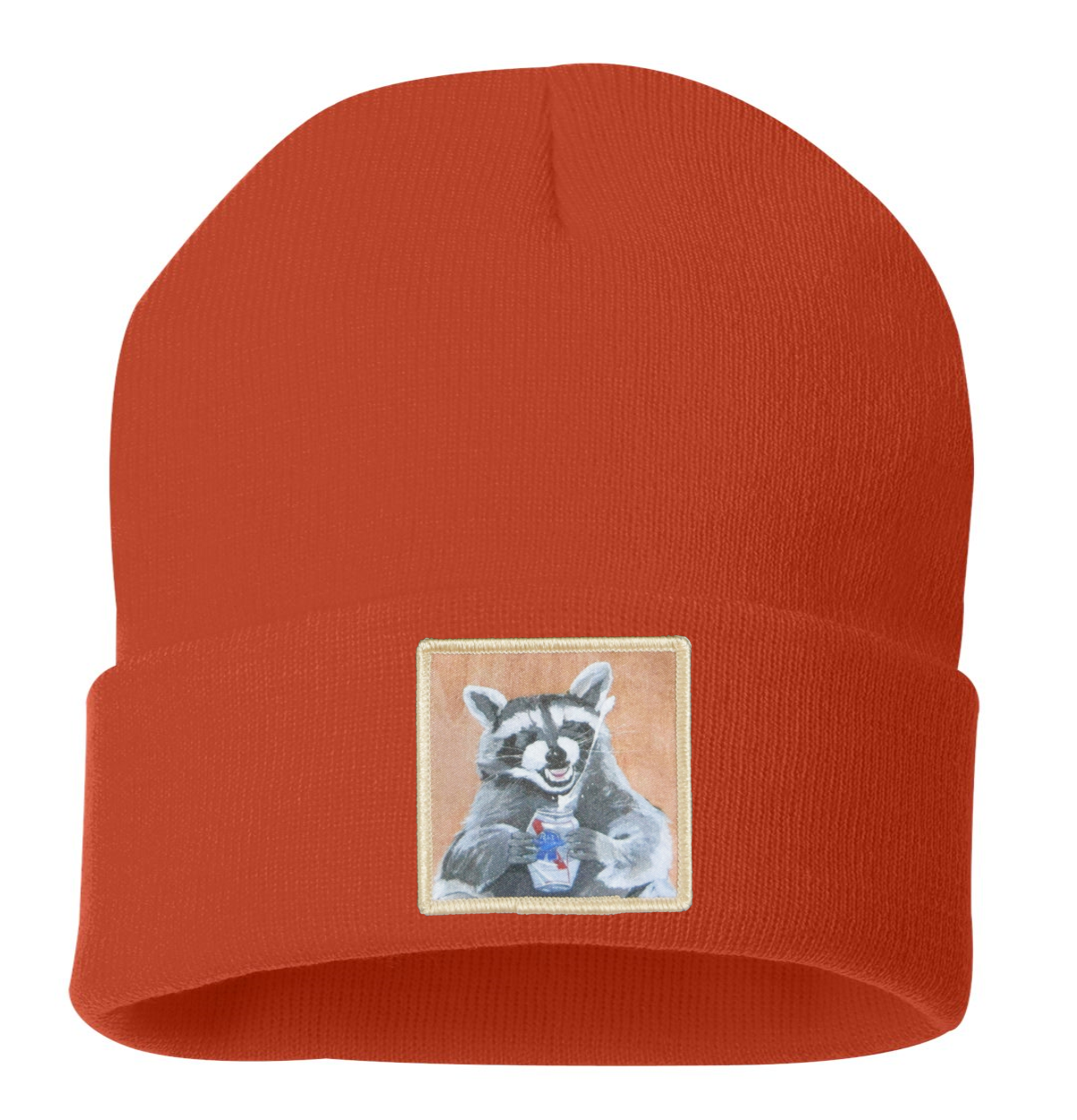 Beer Bandit Raccoon Beanie Hats Flyn Costello Burnt Orange  