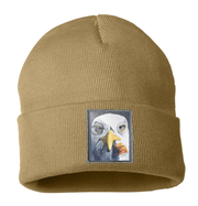 Seagull with Cig Beanie Hats Flyn Costello Camel  