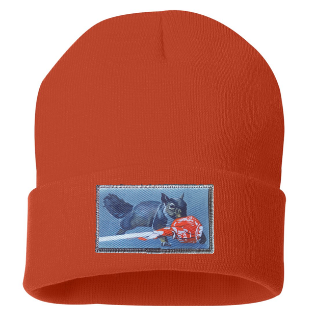 Secret Stash Squirrel Beanie Hats Flyn Costello Burnt Orange  