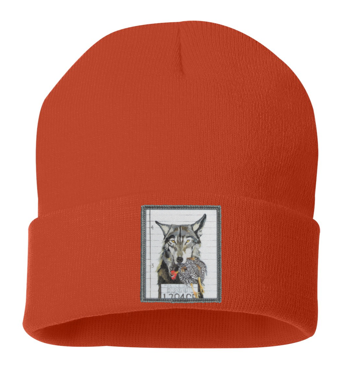 Wolf Beanie Hats Flyn Costello Burnt orange  