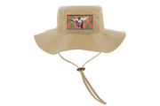 Khaki Bucket Hat with Drawstring Hats Flyn Costello Can Crusher  