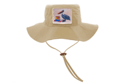 Khaki Bucket Hat with Drawstring Hats Flyn Costello Gone Fishin'  