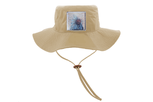 Khaki Bucket Hat with Drawstring Hats Flyn Costello Porcupine  