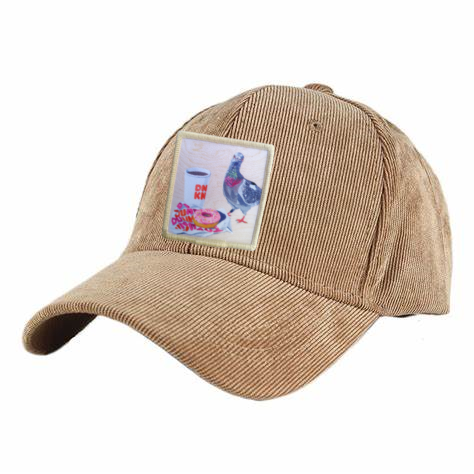 Structured Corduroy Cap Hats FlynHats Pigeons Run On Donuts  