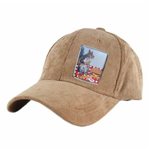 Structured Corduroy Cap Hats FlynHats Squirrel Burger  