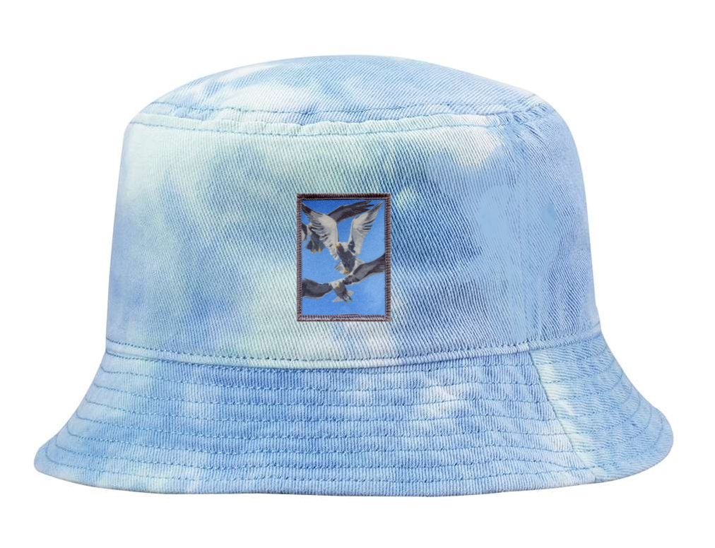 Tie Dyed Bucket- Blue Hats Flyn Costello Flock Of Seagulls  