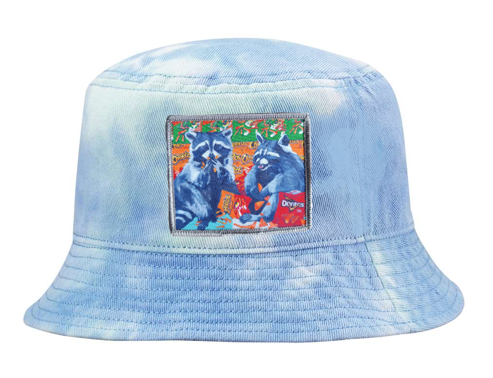 Tie Dyed Bucket- Blue Hats Flyn Costello Junk Food Bandits  