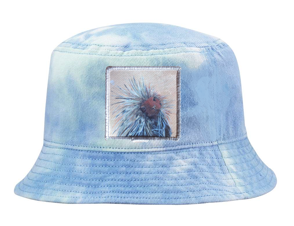 Tie Dyed Bucket- Blue Hats Flyn Costello Porcupine  