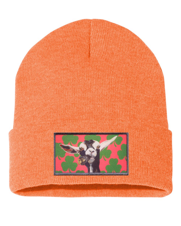 Can Crusher Goat Beanie Hats FlynHats Heather Orange  