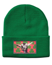 Can Crusher Goat Beanie Hats FlynHats Kelley Green  