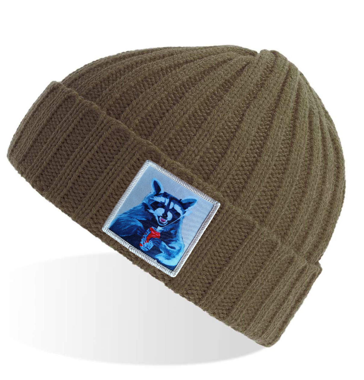 Olive Sustainable Cable Knit Hats Flyn Costello