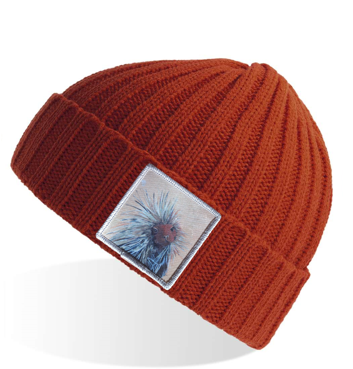 Rusty Sustainable Cable Knit Beanie Hats Flyn Costello Porcupine  